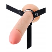 Мужской полый страпон на регулируемых ремешках - 22 см. - Sex Expert - купить с доставкой в Перми