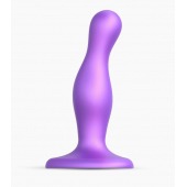 Фиолетовая насадка Strap-On-Me Dildo Plug Curvy size S - Strap-on-me - купить с доставкой в Перми