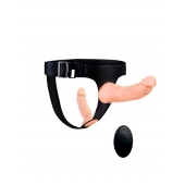 Женский страпон с 2 насадками, вибрацией и пультом ДУ - Erowoman-Eroman - купить с доставкой в Перми