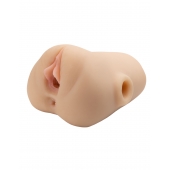 Телесный мастурбатор с вибрацией Double Pounder Vibrating Squeeze Stroker - Pipedream - в Перми купить с доставкой