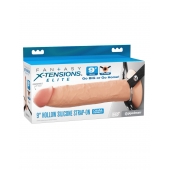 Телесный пустотелый фаллопротез 9’’ Hollow Silicone Strap-On - 24,1 см. - Pipedream - купить с доставкой в Перми