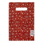 Красный подарочный новогодний пакет с вырубной ручкой (20х30 см) - Сима-Ленд - купить с доставкой в Перми