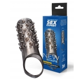 Дымчатая насадка на пенис с выпуклостями - 12 см. - Sex Expert - в Перми купить с доставкой