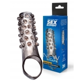 Дымчатая насадка на пенис с выпуклостями - 11 см. - Sex Expert - в Перми купить с доставкой