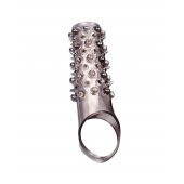 Дымчатая насадка на пенис с шипами и выпуклостями - 12 см. - Sex Expert - в Перми купить с доставкой