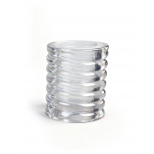 Прозрачная сквозная насадка на пенис с ребрышками - Sex Expert - в Перми купить с доставкой