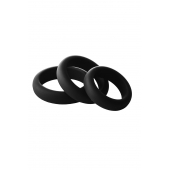Набор из 3 черных эрекционных колец Smooth Silicone Cockring Pack - Dream Toys - в Перми купить с доставкой
