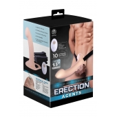 Телесный полый страпон с вибрацией Erection Agents - 24,1 см. - NMC - купить с доставкой в Перми