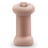 Телесный люминесцентный двусторонний мастурбатор Tasha - Blush Novelties - в Перми купить с доставкой