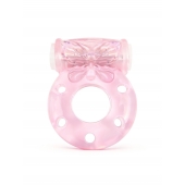 Розовое эрекционное виброкольцо с бабочкой - 1137 - в Перми купить с доставкой