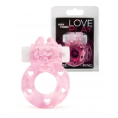 Розовое эрекционное виброкольцо в форме зайчика - 1137 - в Перми купить с доставкой