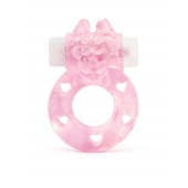 Розовое эрекционное виброкольцо в форме зайчика - 1137 - в Перми купить с доставкой