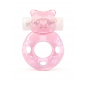 Розовое эрекционное виброкольцо в форме мишки - 1137 - в Перми купить с доставкой