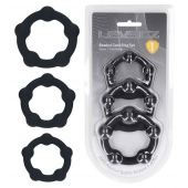 Набор из 3 эрекционных колец Beaded Silicone Cockring Set - Shots Media BV - в Перми купить с доставкой