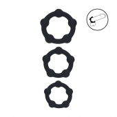 Набор из 3 эрекционных колец Beaded Silicone Cockring Set - Shots Media BV - в Перми купить с доставкой