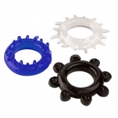 Набор из 3 эрекционных колец разного цвета и рельефа - Boys of Toys - в Перми купить с доставкой