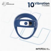 Синее интерактивное эрекционное виброкольцо Rank - Intoyou - в Перми купить с доставкой