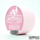 Розовый скотч для фиксации Non-Sticky Bondage Tape - 15 м. - Intoyou - купить с доставкой в Перми
