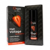Жидкий вибратор Orgie High Voltage Strawberry - 15 мл. - ORGIE - купить с доставкой в Перми