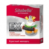 Стимулирующая насадка Sitabella Extender  Красный молодец - Sitabella - купить с доставкой в Перми