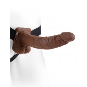 Полый мужской фаллопротез Hollow Strap-On with Balls - 24 см. - Pipedream - купить с доставкой в Перми