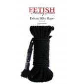 Черная веревка для фиксации Deluxe Silky Rope - 9,75 м. - Pipedream - купить с доставкой в Перми