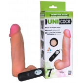 Фаллическая насадка Харнесс UNICOCK 7  с вибрацией - 19 см. - LOVETOY (А-Полимер) - купить с доставкой в Перми