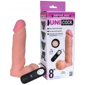 Фаллическая насадка Харнесс UNICOCK 8  с вибрацией - 20 см. - LOVETOY (А-Полимер) - купить с доставкой в Перми