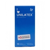 Классические презервативы Unilatex Natural Plain - 12 шт. + 3 шт. в подарок - Unilatex - купить с доставкой в Перми