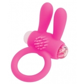 Розовое эрекционное виброкольцо A-toys с ушками - A-toys - в Перми купить с доставкой