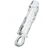 Прозрачная насадка с петлёй для фиксации - 14 см. - ToyFa - в Перми купить с доставкой