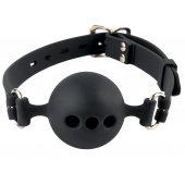 Силиконовый кляп-шар с отверстиями для дыхания Silicone Breathable Ball Gag Small - Pipedream - купить с доставкой в Перми