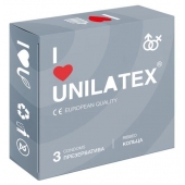 Презервативы с рёбрами Unilatex Ribbed - 3 шт. - Unilatex - купить с доставкой в Перми