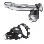 Утяжка для мошонки и пениса Cock Ring With 1  Ball Stretcher And Optional Weight Ring - BlueLine - купить с доставкой в Перми