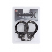 Чёрные наручники из листового металла BONDX METAL CUFFS BLACK - Dream Toys - купить с доставкой в Перми