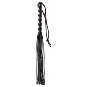 Чёрная мини-плеть из резины Rubber Mini Whip - 22 см. - Blush Novelties - купить с доставкой в Перми