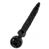 Черная вибронасадка с анальным стимулятором - ToyFa - в Перми купить с доставкой