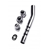 Металлический анальный душ с тремя насадками - ToyFa - купить с доставкой в Перми