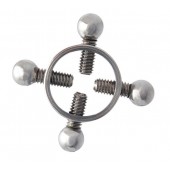 Серебристые зажимы для сосков на винтах - ToyFa - купить с доставкой в Перми