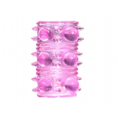 Розовая насадка на пенис Rings Armour - Lola Games - в Перми купить с доставкой