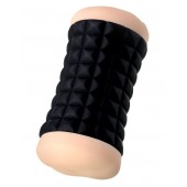 Двухсторонний мастурбатор JOS JANICE в черном цилиндре - JOS - в Перми купить с доставкой