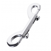 Серебристый двухсторонний карабин TOYFA Metal - ToyFa - купить с доставкой в Перми