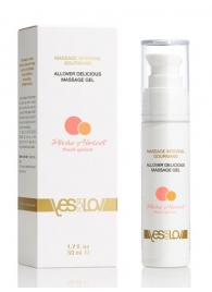 Универсальный массажный гель-смазка Allover Delicious Massage Gel с ароматом персика и аброкоса - 50 мл. - YESforLOV - купить с доставкой в Перми