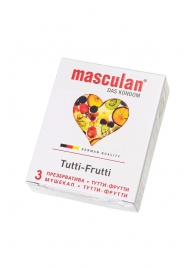 Жёлтые презервативы Masculan Ultra Tutti-Frutti с фруктовым ароматом - 3 шт. - Masculan - купить с доставкой в Перми