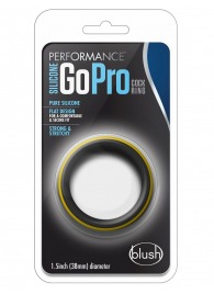 Черно-желтое силиконовое эрекционное кольцо Silicone Go Pro Cock Ring - Blush Novelties - в Перми купить с доставкой