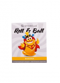 Стимулирующий презерватив-насадка Roll   Ball Banana - Sitabella - купить с доставкой в Перми