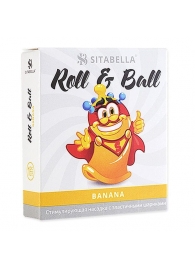 Стимулирующий презерватив-насадка Roll   Ball Banana - Sitabella - купить с доставкой в Перми