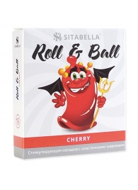 Стимулирующий презерватив-насадка Roll   Ball Cherry - Sitabella - купить с доставкой в Перми