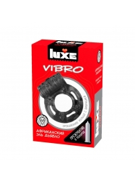 Чёрное эрекционное виброкольцо Luxe VIBRO  Африканский Эль Дьябло  + презерватив - Luxe - в Перми купить с доставкой