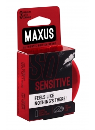 Ультратонкие презервативы в железном кейсе MAXUS Sensitive - 3 шт. - Maxus - купить с доставкой в Перми